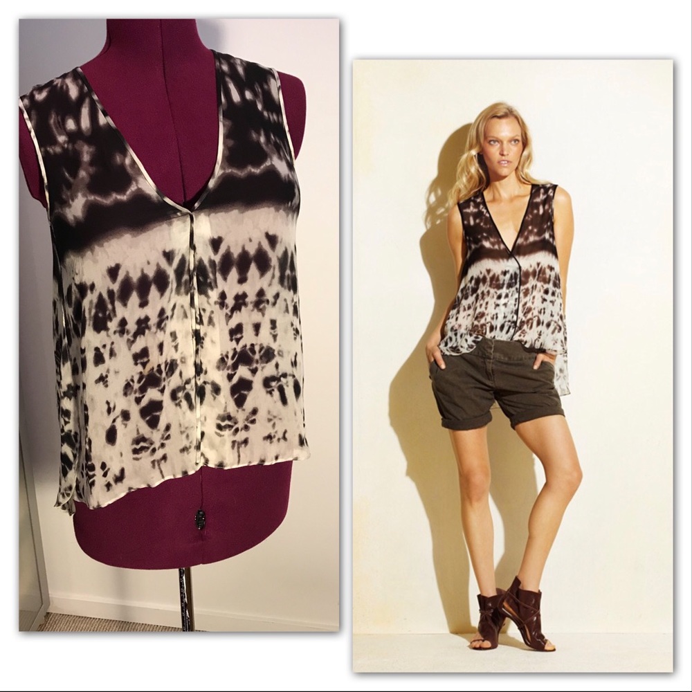Max Azria (BCBG) sleeveless silk blouse. EUC